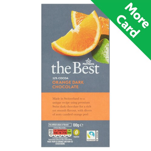 Morrisons The Best 52% Cocoa Dark Chocolate With Orange