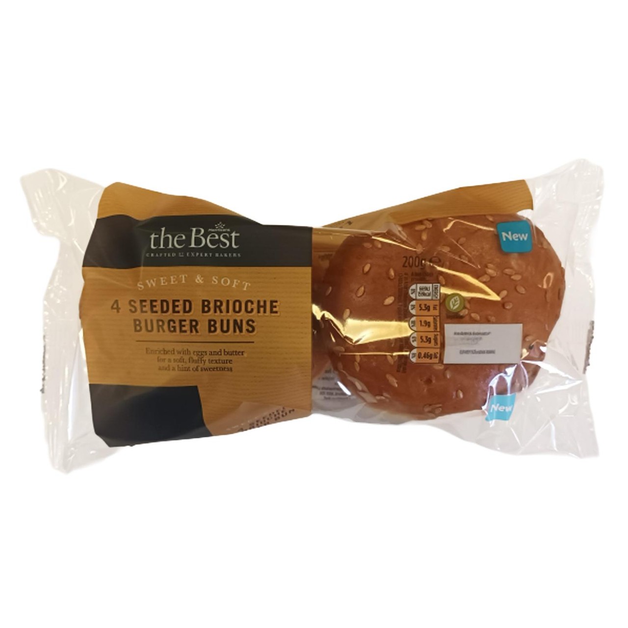 Morrisons The Best Seeded Brioche Burger Buns