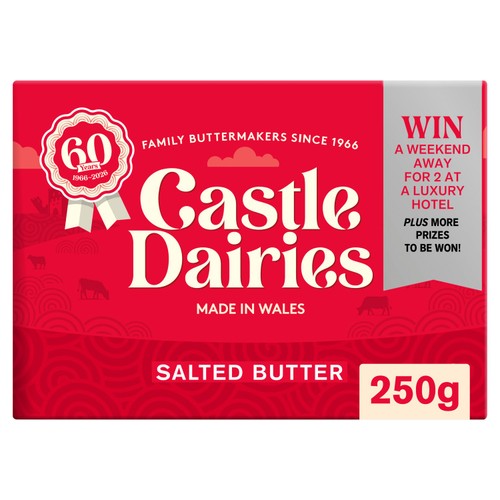 Castle Dairies Salted Welsh Butter   250g