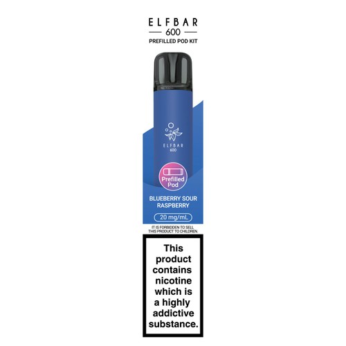 Elfbar 600 Rechargeable Prefilled Pod Kit Blueberry Sour Raspberry