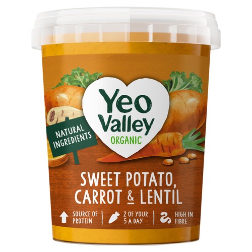 Yeo Valley Organic Sweet Potato, Carrot & Lentil Soup 400G