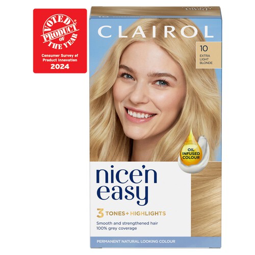 Nice'n Easy Permanent Colour 10 Natural Extra Light Blonde (98) Hair Dye