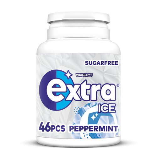 Extra Ice Peppermint Chewing Gum Sugar Free Bottle