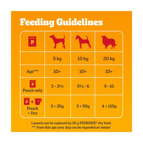 Pedigree Senior Wet Dog Food Pouches in Jelly