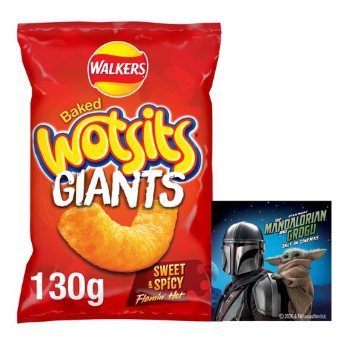 Walkers Wotsits Giants Sweet & Spicy Sharing Snacks Crisps 