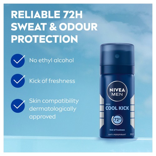 NIVEA MEN Cool Kick 72h Anti-Perspirant Deodorant Spray
