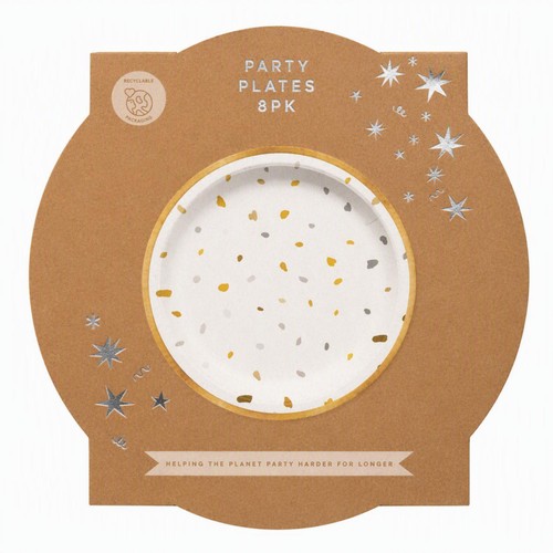 Mad Party Metallic Plates 8 Pack