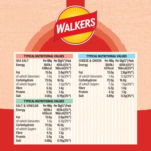 Walkers Baked Variety Multipack Snacks Crisps 