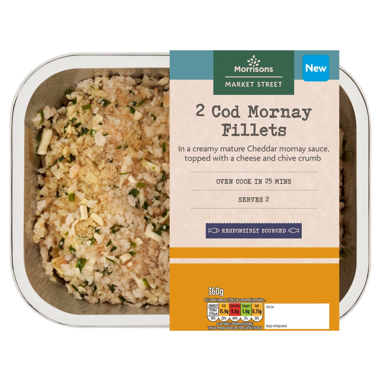 Morrisons 2 Cod Mornay Fillets 360g