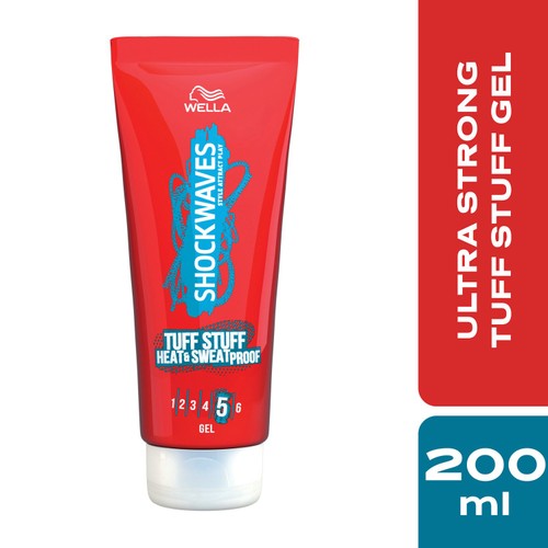 Wella Shockwaves Ultra Strong Tuff Stuff Heat & Sweatproof Gel 200ml