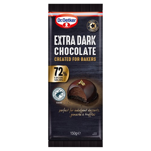 Dr. Oetker 72% Extra Dark Chocolate Bar