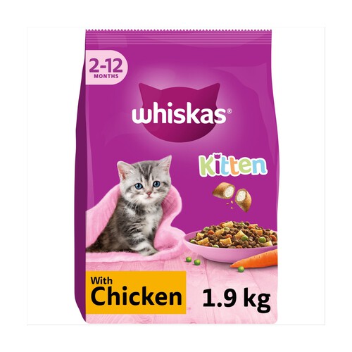 Whiskas Kitten Chicken Dry Cat Food 1.9kg