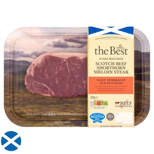 Morrisons The Best Scotch Beef Shorthorn Sirloin Steak 227g