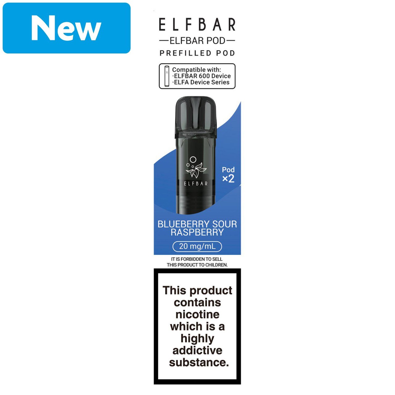 Elfbar 600 Pod x2 Blueberry Sour Raspberry