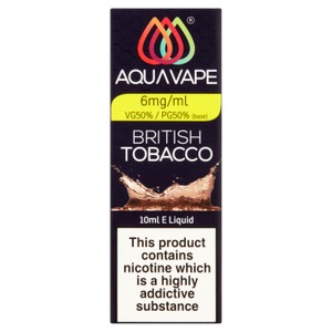 Aqua Vape British Tobacco 6mg - Morrisons Online Groceries & Offers