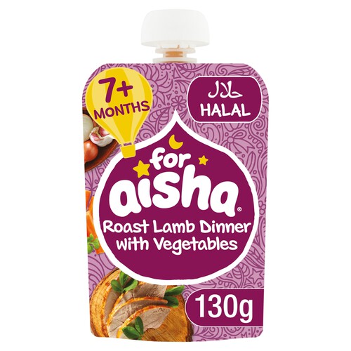 For Aisha Roast Lamb Dinner with Vegetables Baby Pouch 7m+ 