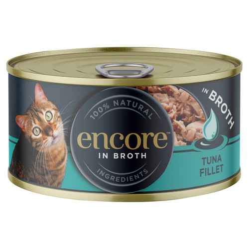 Encore cat tin tuna fillet in broth