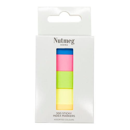 Nutmeg Sticky Index Markers 100 Sheet Pack