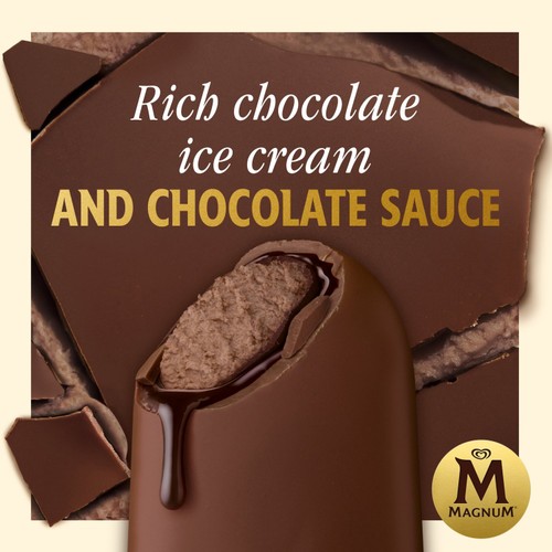 Magnum Double Chocolate Ice Cream Sticks   3 x 85ml