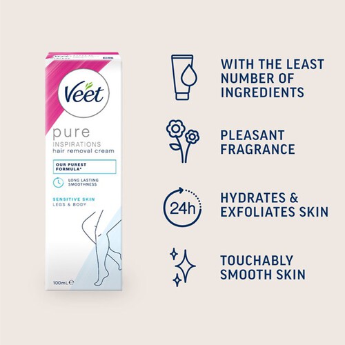 Veet Pure Hair Removal Cream Body & Legs for Sensitive Skin