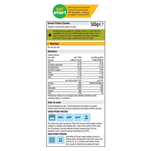 Morrisons Sweet Potato Chunks  500g