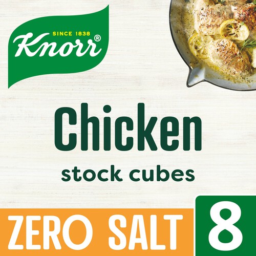 Knorr Chicken Stock Cubes Zero Salt 8 Pack