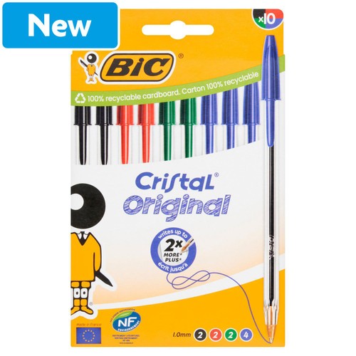Ball Pens Bic Cristal Multicolor BIC Cristal Original Ballpoint Pens