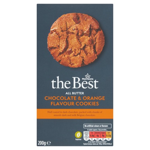 Morrisons all butter chocolate orange flavour cookies