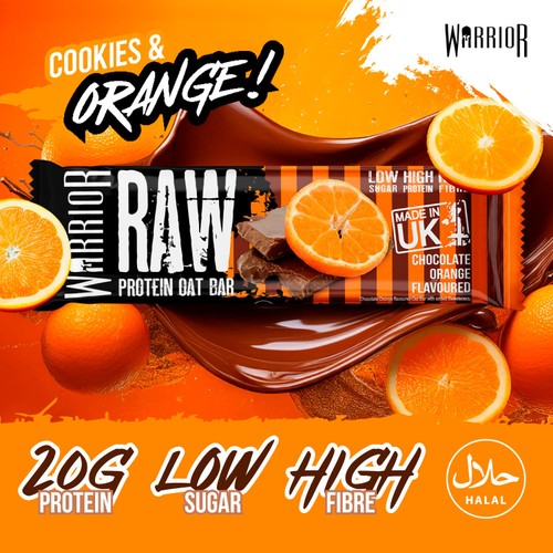 Warrior Raw Protein Flapjack-Chocolate Orange 