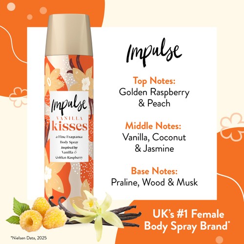Impulse Vanilla Kisses Body Spray 