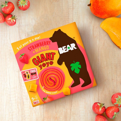 Bear Fruit Giant Strawberry & Mango Multipack