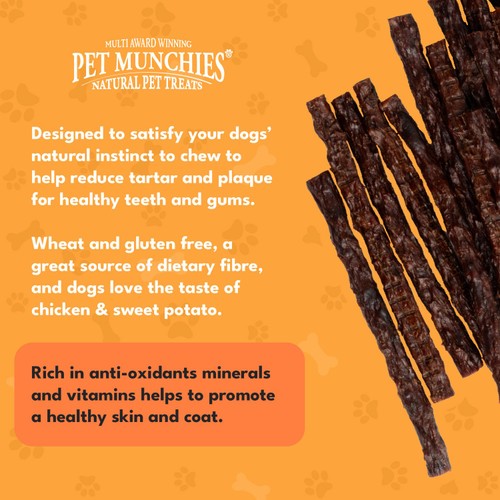 Pet Munchies Chicken & Sweet Potato Sticks 90g