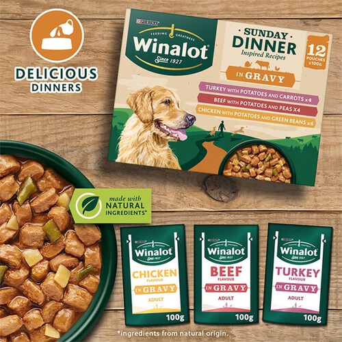 Winalot Sunday Dinner Mixed In Gravy Wet Dog Food 