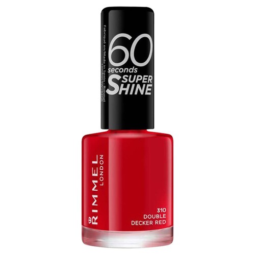 Rimmel London 60 Seconds Super Shine Nail Polish Double Decker Red