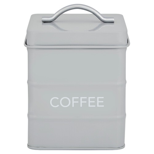 Morrisons Grey Square Coffee Canister