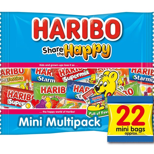 Haribo Share The Happy 22 Mini Bags Sweets 