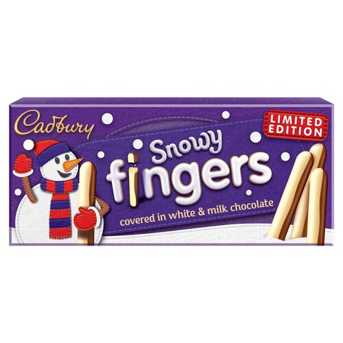 Cadbury Snowy Fingers Milk & White Chocolate Biscuits