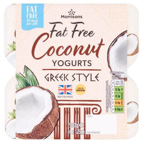 Morrisons 0% Fat Greek Style Yogurt Coconut & Vanilla