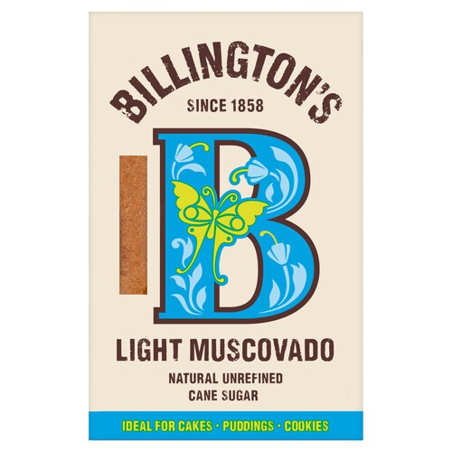 Billington's Light Muscovado Natural Unrefined Cane Sugar