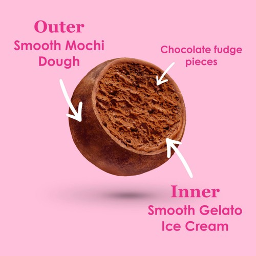 Little Moons Chocolate Fudge Mochi Ice Cream Snack 