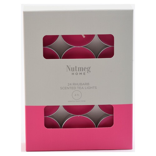 Nutmeg Home Tealights Rhubarb Pink 