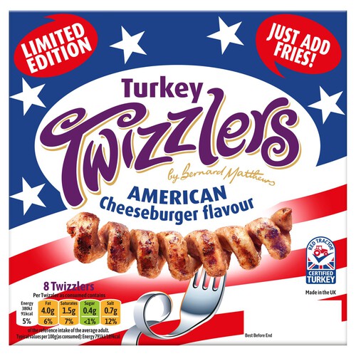 Bernard Matthews Turkey Twizzlers American Cheeseburger