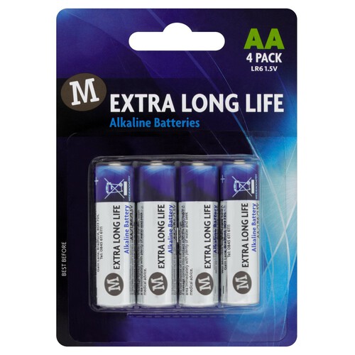 Morrisons Extra Long Life Alkaline Batteries AA