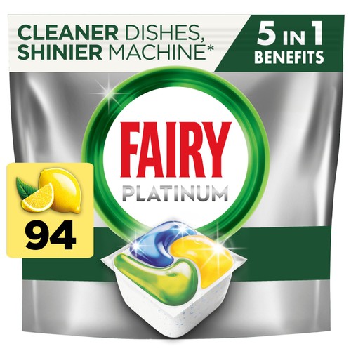 Fairy Platinum All In One Dishwasher Tablets Lemon 94 Pack