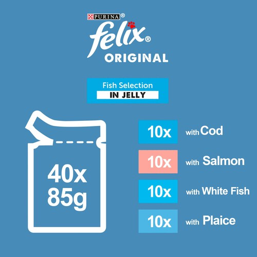 Felix Original Fish Selection In Jelly Wet Cat Food