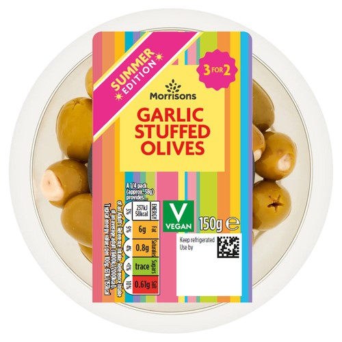Morrisons Garlic Stuffed Olives Limited Edition 150g