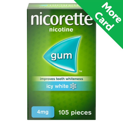 Nicorette Icy White 4mg Gum (Stop Smoking Aid)