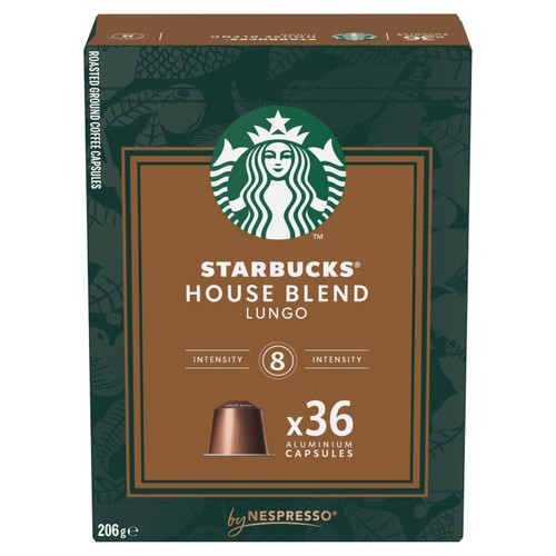 Starbucks By Nespresso Medium Roast House Blend Coffee 36 Pods