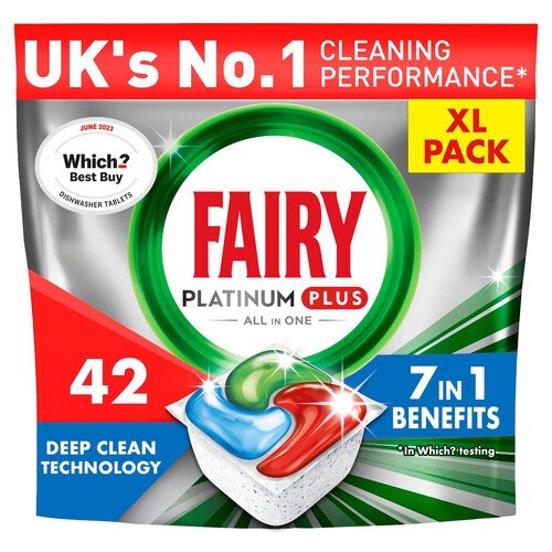 Fairy Platinum Plus Dishwasher Tablets Deep Clean