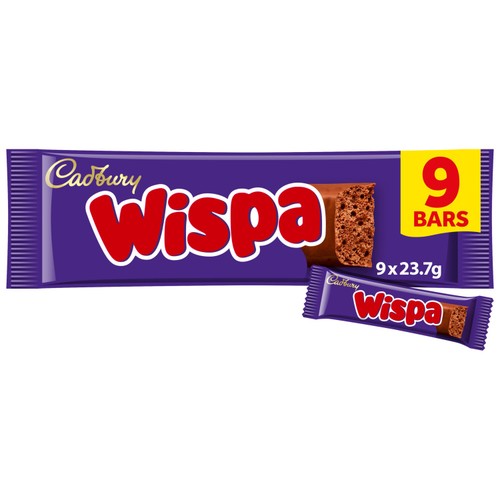 Cadbury Wispa Chocolate Bar 9 Pack Multipack